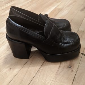 Black chunky platforms
